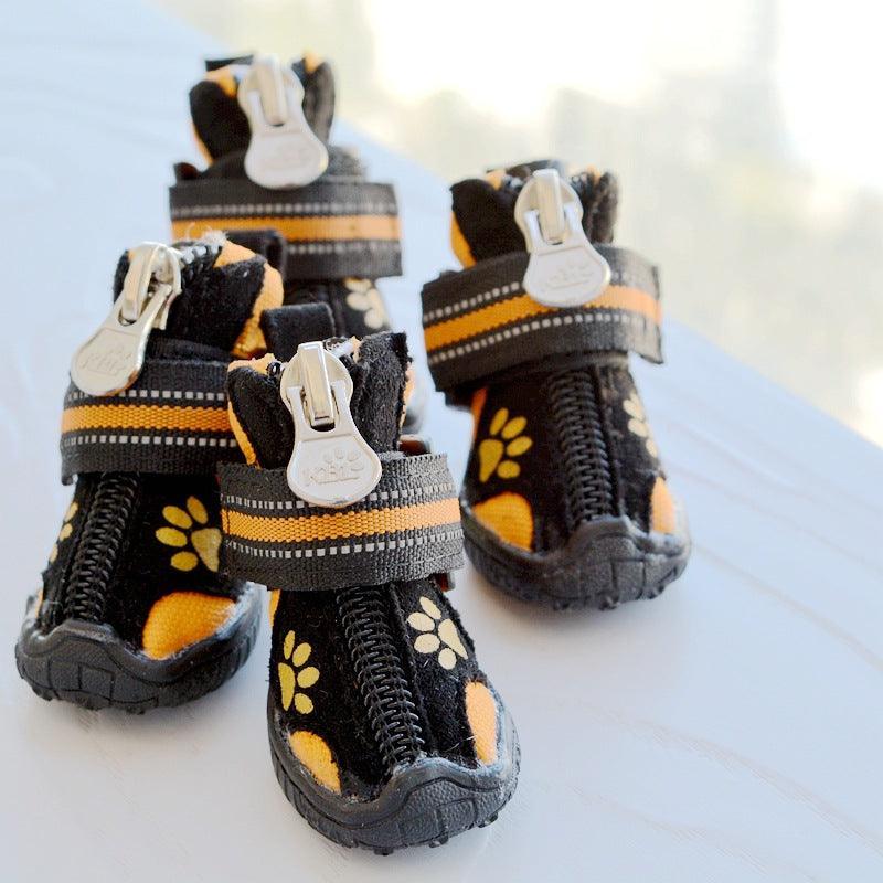 Cozyprint Suede Cotton Shoes For Medium And Large Dogs