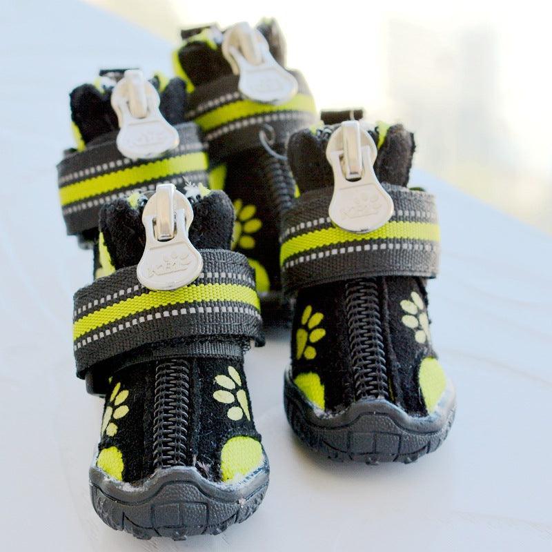 Cozyprint Suede Cotton Shoes For Medium And Large Dogs